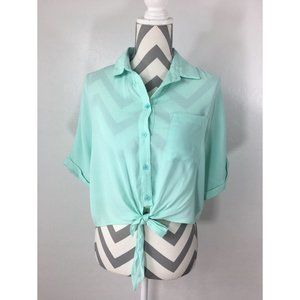 Code x Mode sheer short button down size M